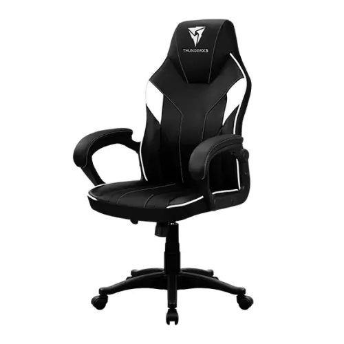 Игровое кресло ThunderX3 EC1, Искусственная кожа, Чёрный/Белый