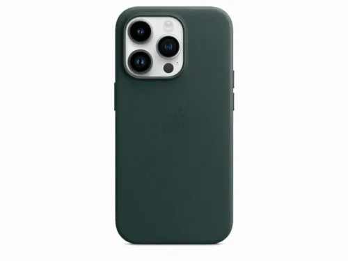 Original iPhone 14 Pro Leather Case with MagSafe - Forest Green, Model A2908