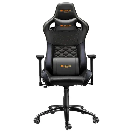 Scaun Gaming Canyon Nightfall, PU Piele, Negru