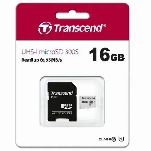 Card de Memorie Transcend microSDHC 300S, 16GB (TS16GUSD300S-A)
