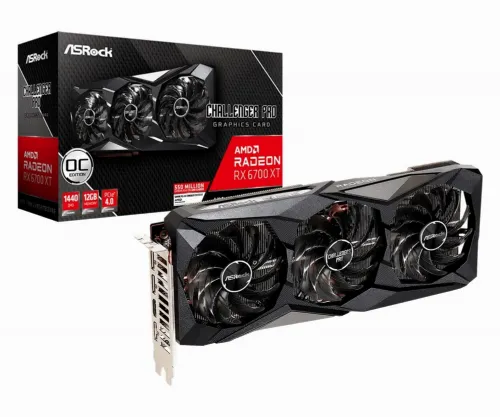 Видеокарта ASRock Radeon RX 6700 XT Challenger Pro 12G OC, 12ГБ GDDR6 192бит