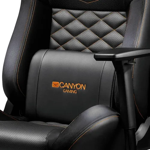 Scaun Gaming Canyon Nightfall, PU Piele, Negru