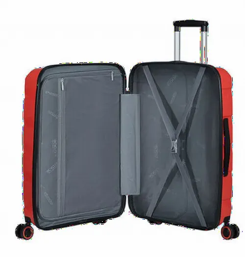 Valiza American Turister AIR MOVE 4 roti 66/24 TSA rosu coral