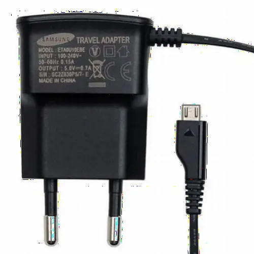 Зарядное устройство Samsung Travel Charger microUSB, 5Вт, Чёрный