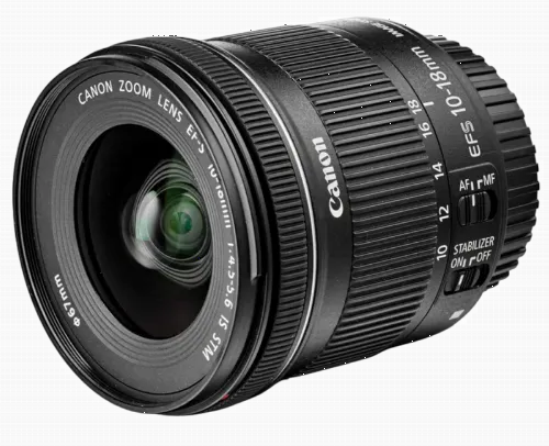 Obiectiv foto Canon EF-S 10-18mm f/4.5-5.6 IS STM