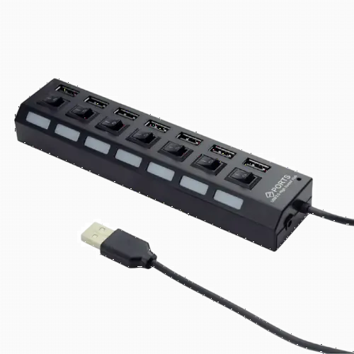 Adaptor Hub Gembird UHB-U2P7-04, Negru