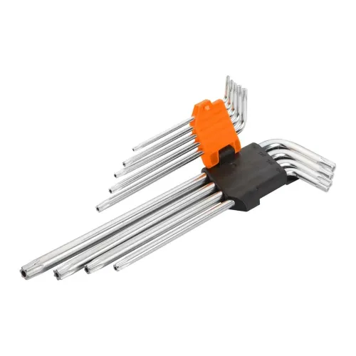 Set de 9 chei hexagonale torx cu brat lung WOKIN Cr-V T10-T 50