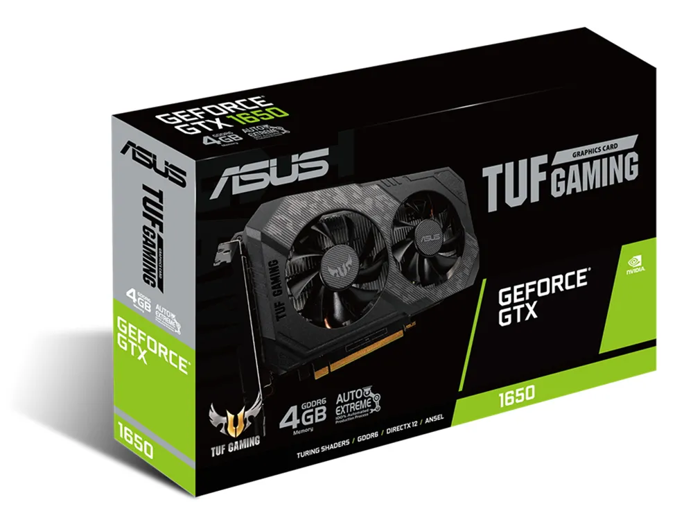 Видеокарта ASUS TUF-GTX1650-4GD6-GAMING,  4ГБ GDDR6 128бит