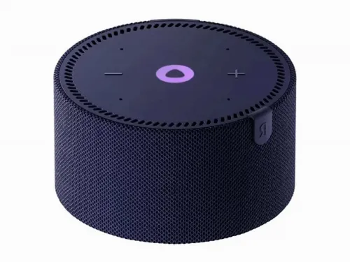 Yandex station mini YNDX-00020B  Blue with clock.