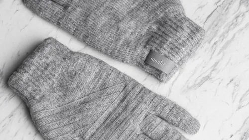 Mănuși senzoriale Moshi Digits Touchscreen Gloves, Medium, Gri deschis