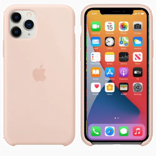 Original iPhone 11 Pro Silicone Case, Pink Sand