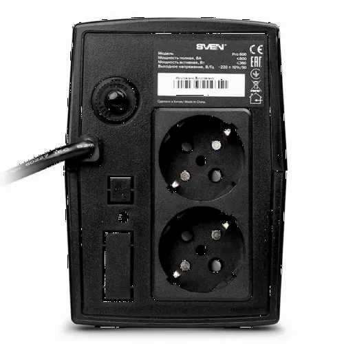 Источник бесперебойного питания SVEN Pro  600, Линейно-интерактивный, 600VA, Башня