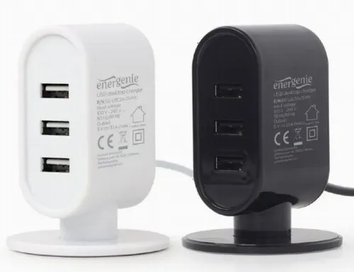 Зарядное устройство Energenie EG-U3C3A-01-MX, 5Вт, Чёрный