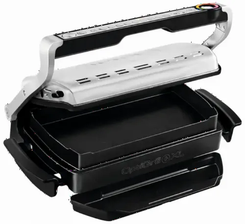 Grătar electric Tefal OptiGrill+ XL Snacking & Baking, 2000W, Argintiu