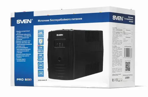 Источник бесперебойного питания SVEN Pro  600, Линейно-интерактивный, 600VA, Башня