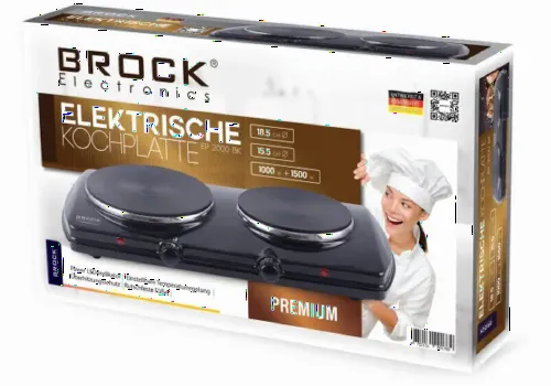 Электическая настольная плита BROCK EP2000BK, Чёрный