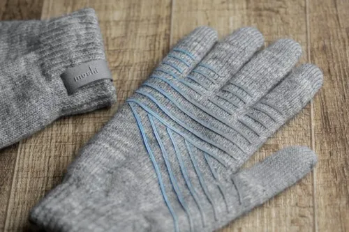 Mănuși senzoriale Moshi Digits Touchscreen Gloves, Medium, Gri deschis