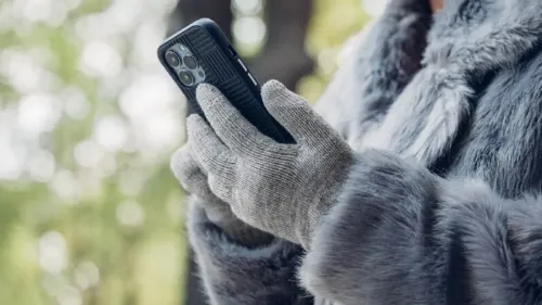 Mănuși senzoriale Moshi Digits Touchscreen Gloves, Medium, Gri deschis