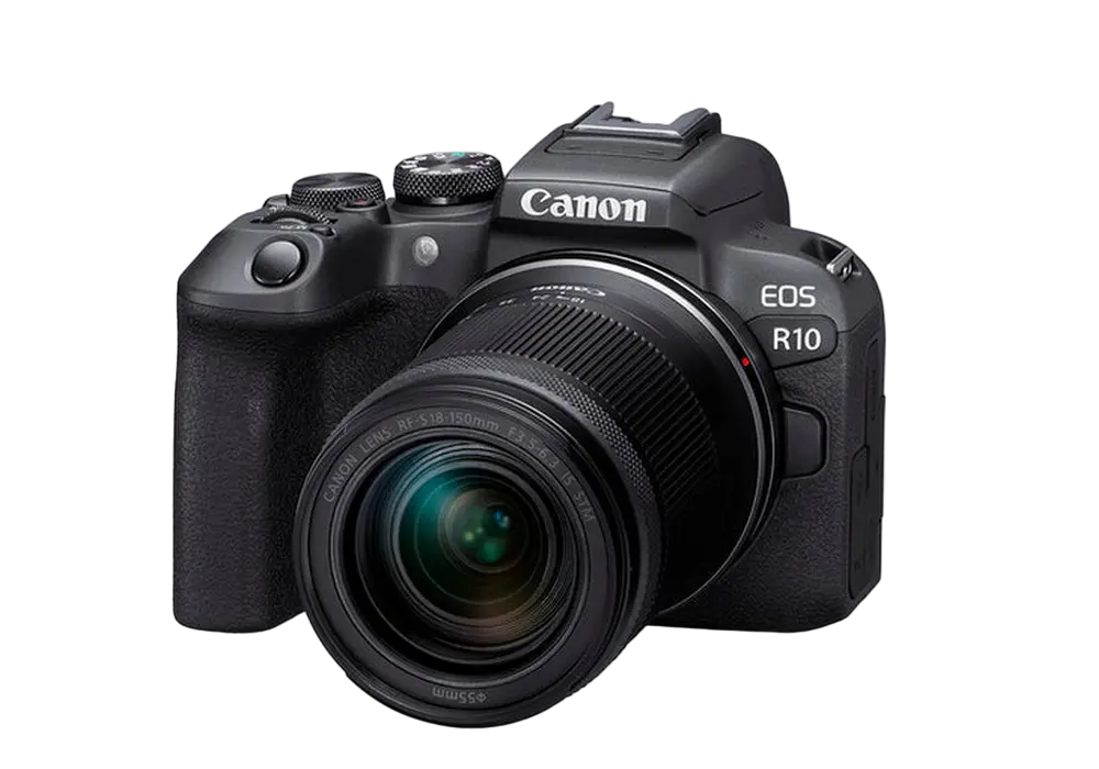 Беззеркальный фотоаппарат Canon EOS R10 + RF-S 18-150mm IS STM & Adapter, Чёрный