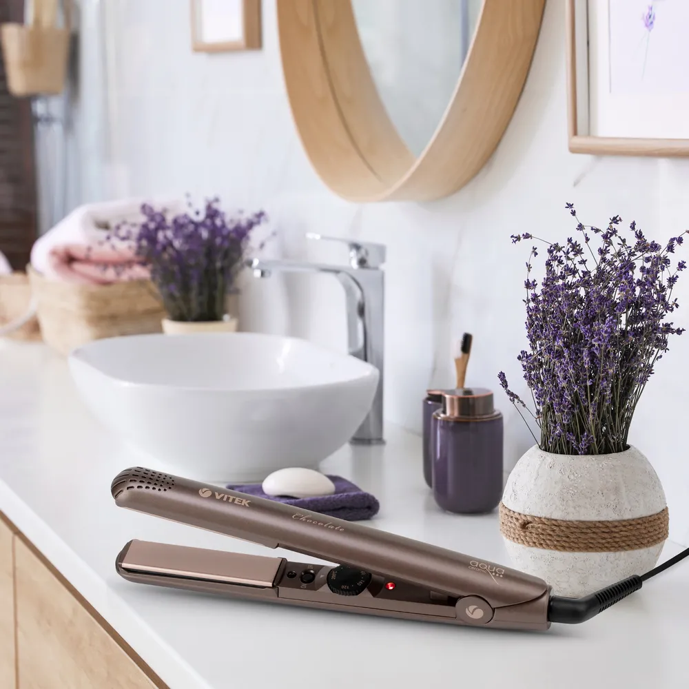 Placă de îndreptat părul VITEK VT-2307, Cafeniu