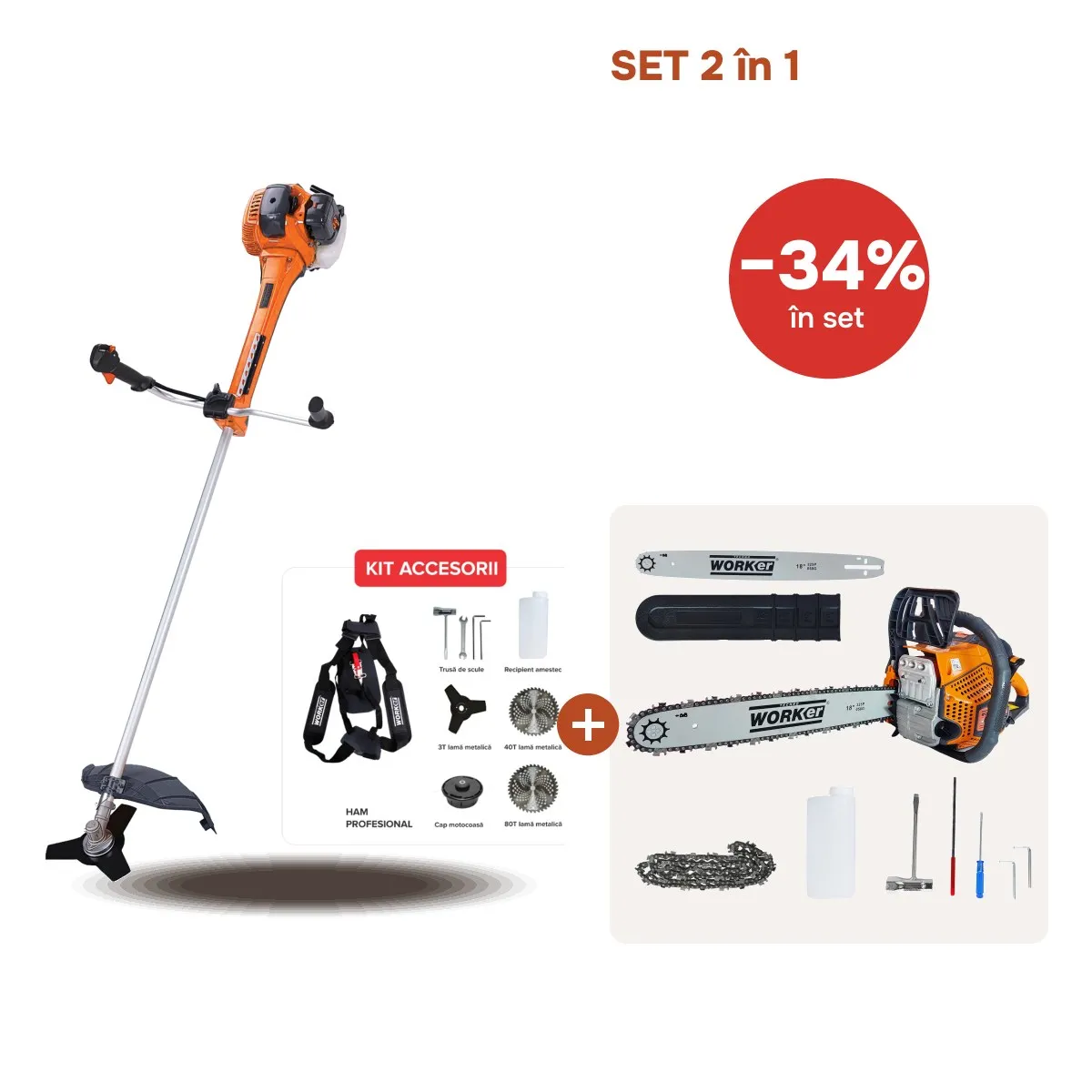 TikTok Motocoasa  BC 5205 Industrial si Drujba DB5802 PROTechnoworker