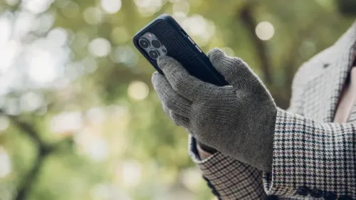 Mănuși senzoriale Moshi Digits Touchscreen Gloves, Large, Gri închis