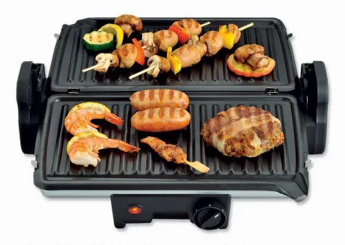 Электрический Гриль Tefal Minute, 1600Вт, Серебристый