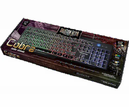 Tastatură QUMO Cobra, Cu fir, Negru
