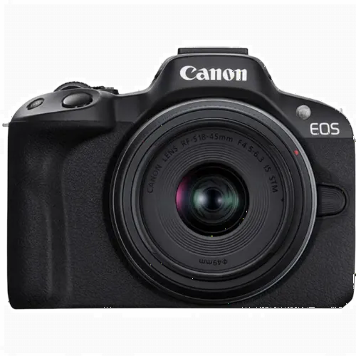 Aparat Foto Mirrorless Canon EOS R50 Blac & RF-S 18-45mm & RF-S 55-210mm KIT, Negru