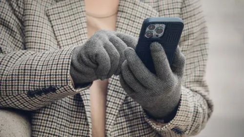 Mănuși senzoriale Moshi Digits Touchscreen Gloves, Large, Gri închis