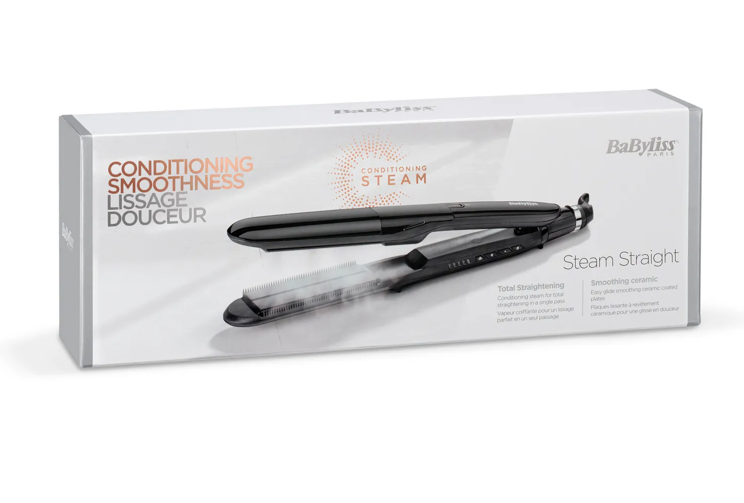 Выпрямитель для волос BaByliss Steam Straight ST492E, Чёрный