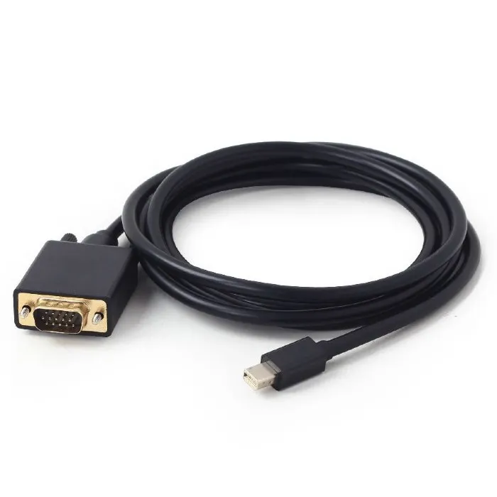 Видео кабель Cablexpert CC-mDPM-VGAM-6, MiniDP (M) - VGA D-Sub (M), 1,8м, Чёрный