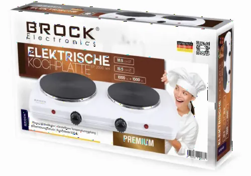 Электическая настольная плита BROCK EP2000WH, Белый