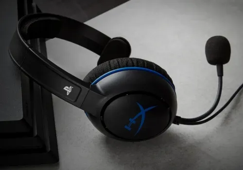Игровая Гарнитура HyperX Cloud Chat PS4, Проводной аналоговый, Черный/Синий