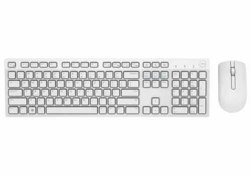 Set Tastatură + Mouse DELL KM636, Fără fir, Alb