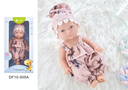  Păpușă din vinil „Pure Baby” 25cm în salopetă