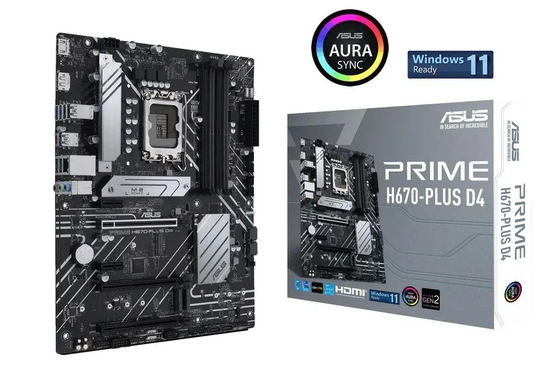 Placă de bază ASUS PRIME H670-PLUS D4, LGA1700, Intel H670, ATX