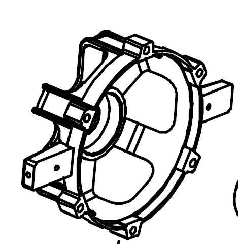 Capac suport motor electric compresor aer MV 50/100L