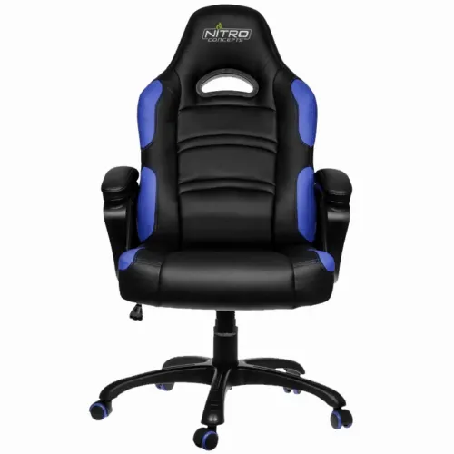 Игровое кресло Gamemax GCR07, Искусственная кожа, Черный/Синий