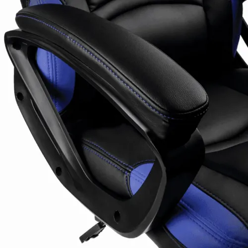 Игровое кресло Gamemax GCR07, Искусственная кожа, Черный/Синий