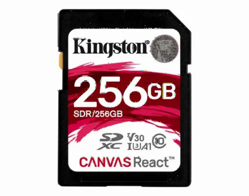 256GB  SDXC Card (Class 10) UHS-I , U3, Kingston Canvas React 