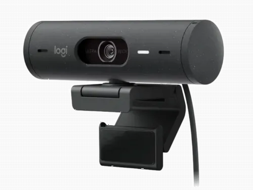 Cameră Web Logitech BRIO 500, Full-HD 1080P, Gri