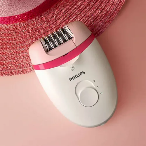 Эпилятор PHILIPS BRE255/00, Белый/Розовый