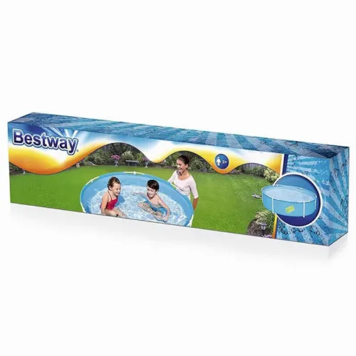 Piscină cu cadru metalic Bestway 56283, 580L, Albastru deschis, 56283