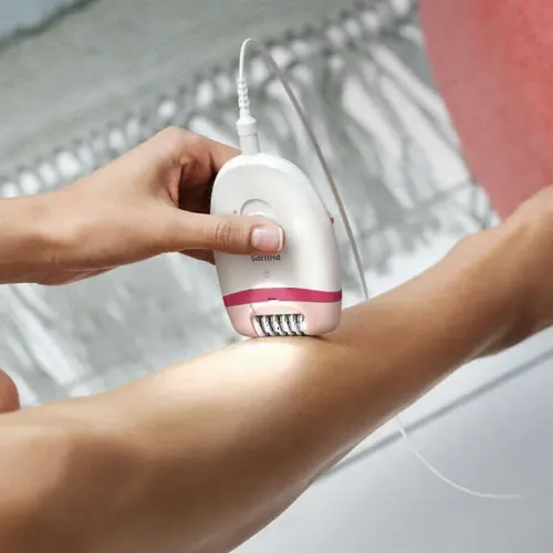 Эпилятор PHILIPS BRE255/00, Белый/Розовый