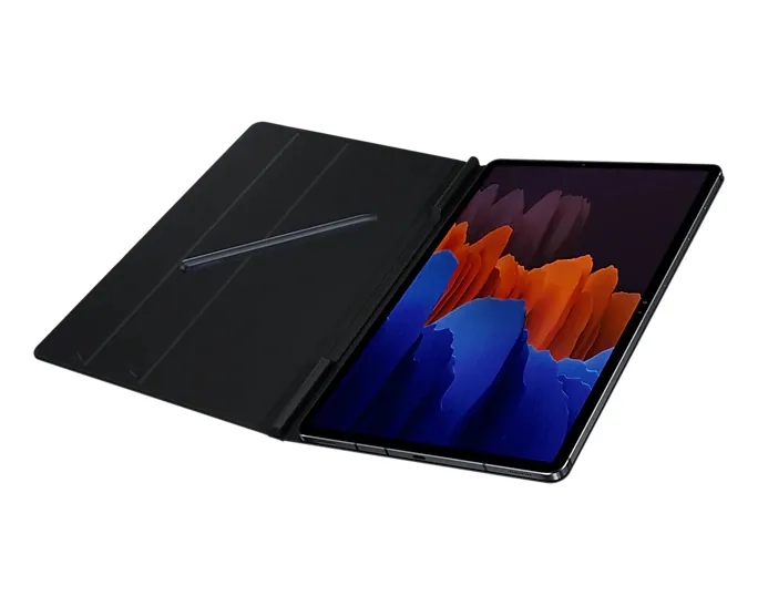 Чехол для планшета Samsung Tab S7+ Book Cover, 12,4", Полиуретан, Чёрный