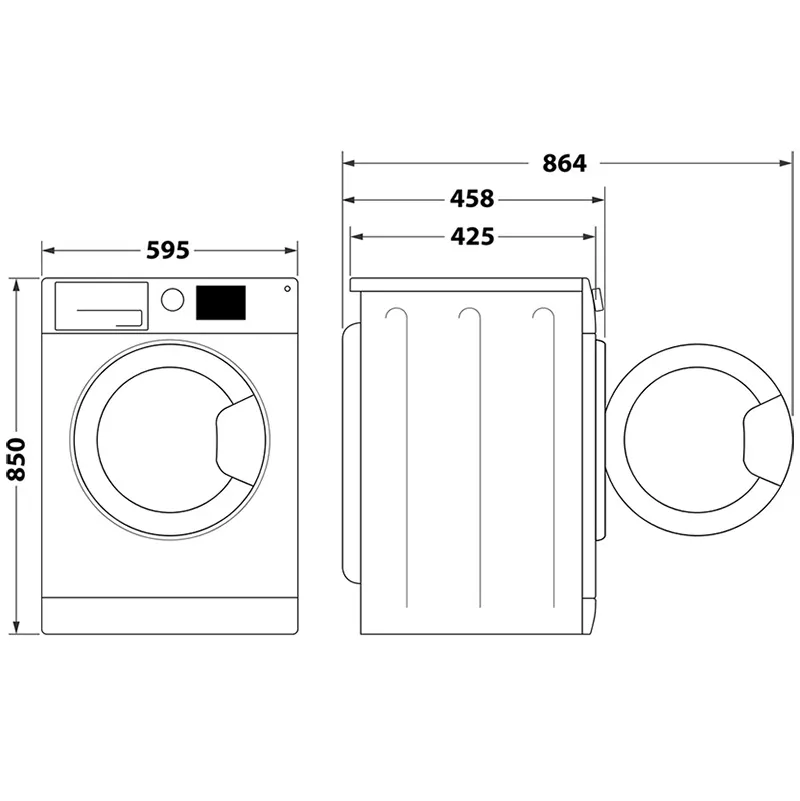 Mașină de spălat Whirlpool WRBSB 6249 S EU, 6kg, Alb