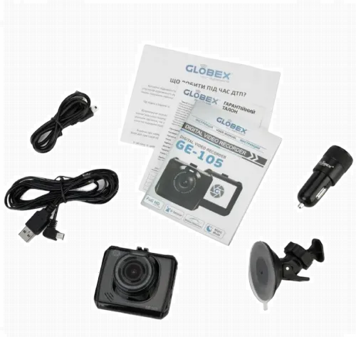 DVR Globex GE-105, 1920*1080 FPS, / 140°- 98° / microSDHC up to 32Gb / 2.4