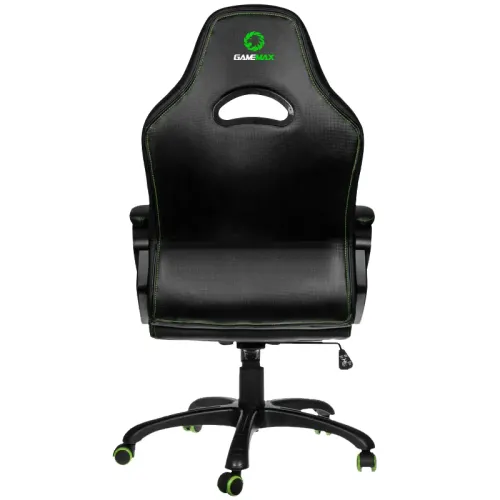Scaun Gaming Gamemax GCR07, PU Piele, Negru/Verde