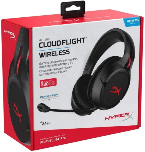 Căști gaming HyperX Cloud Flight, Wireless, Negru